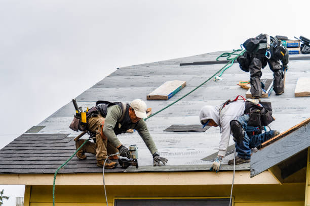 Professional Gutter Installation technician working in Clayville, NY